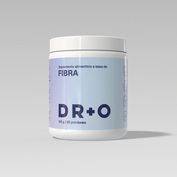 Fibra DR+O polvo de fibra soluble natural — frasco 165g con Psyllium Plantago, Hoja de Papaya y Semilla de Hinojo